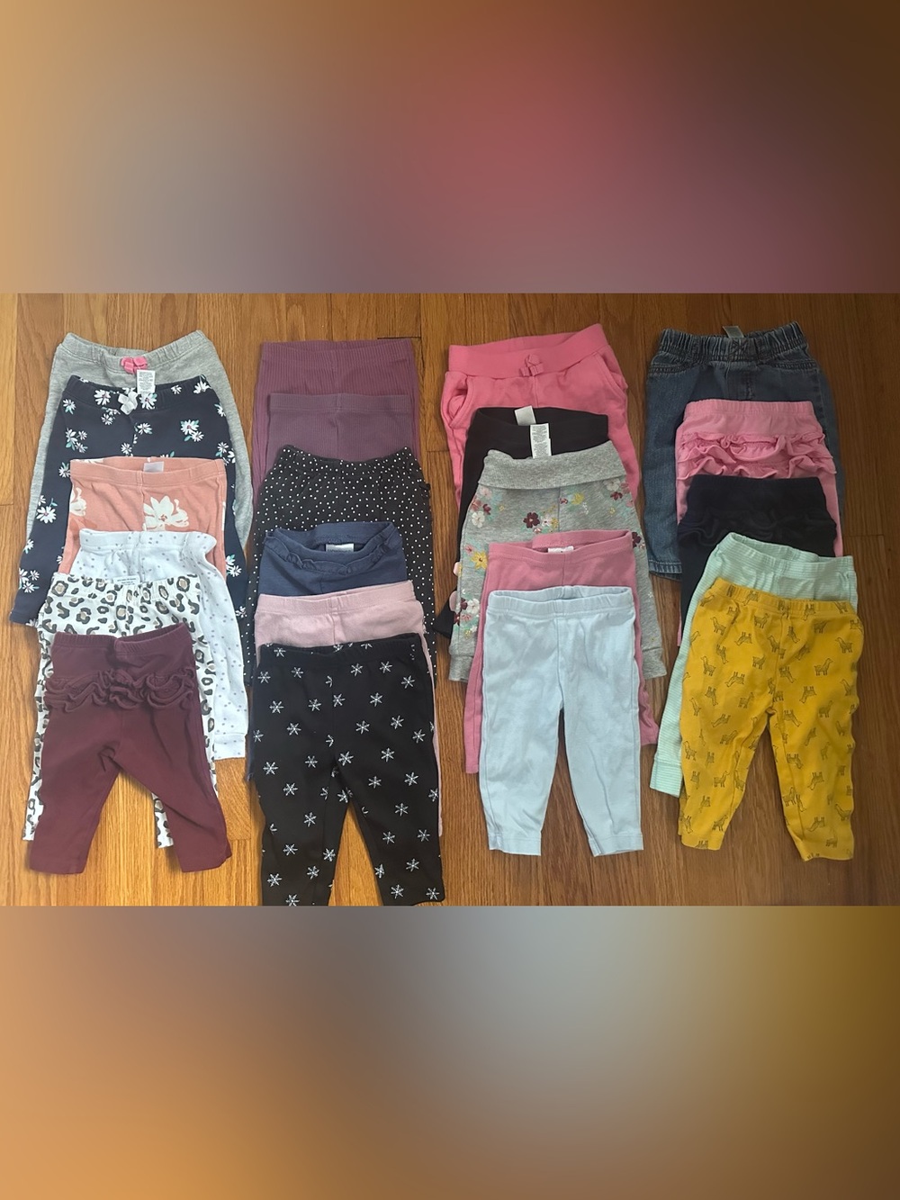 3-6 M Girls Pants & Leggings Bundle - Old Navy, Carters, Jumping Bean